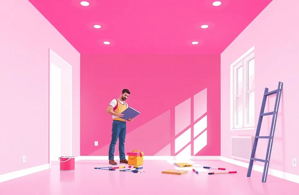 Intérieur rénové après travaux de peinture à Gujan-Mestras