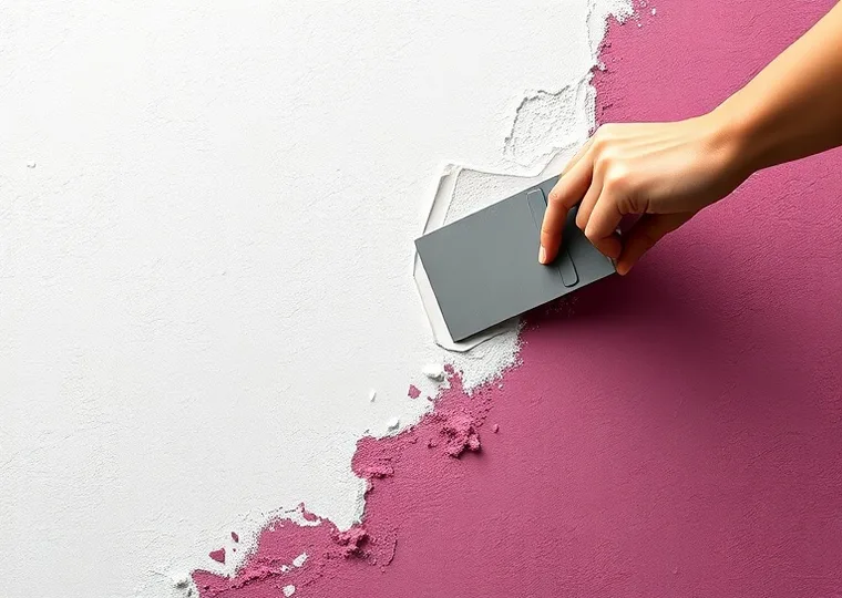 Application d'un enduit décoratif à la lisseuse sur un mur