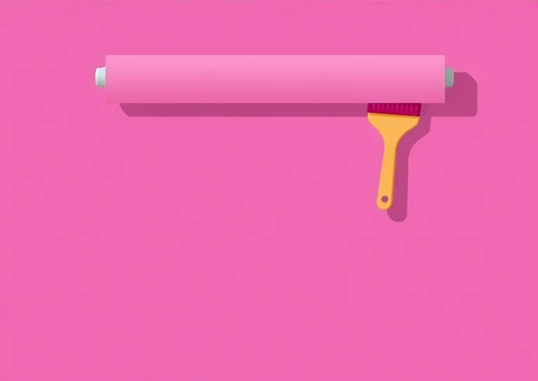 Pose de papier peint, rouleau et brosse à maroufler